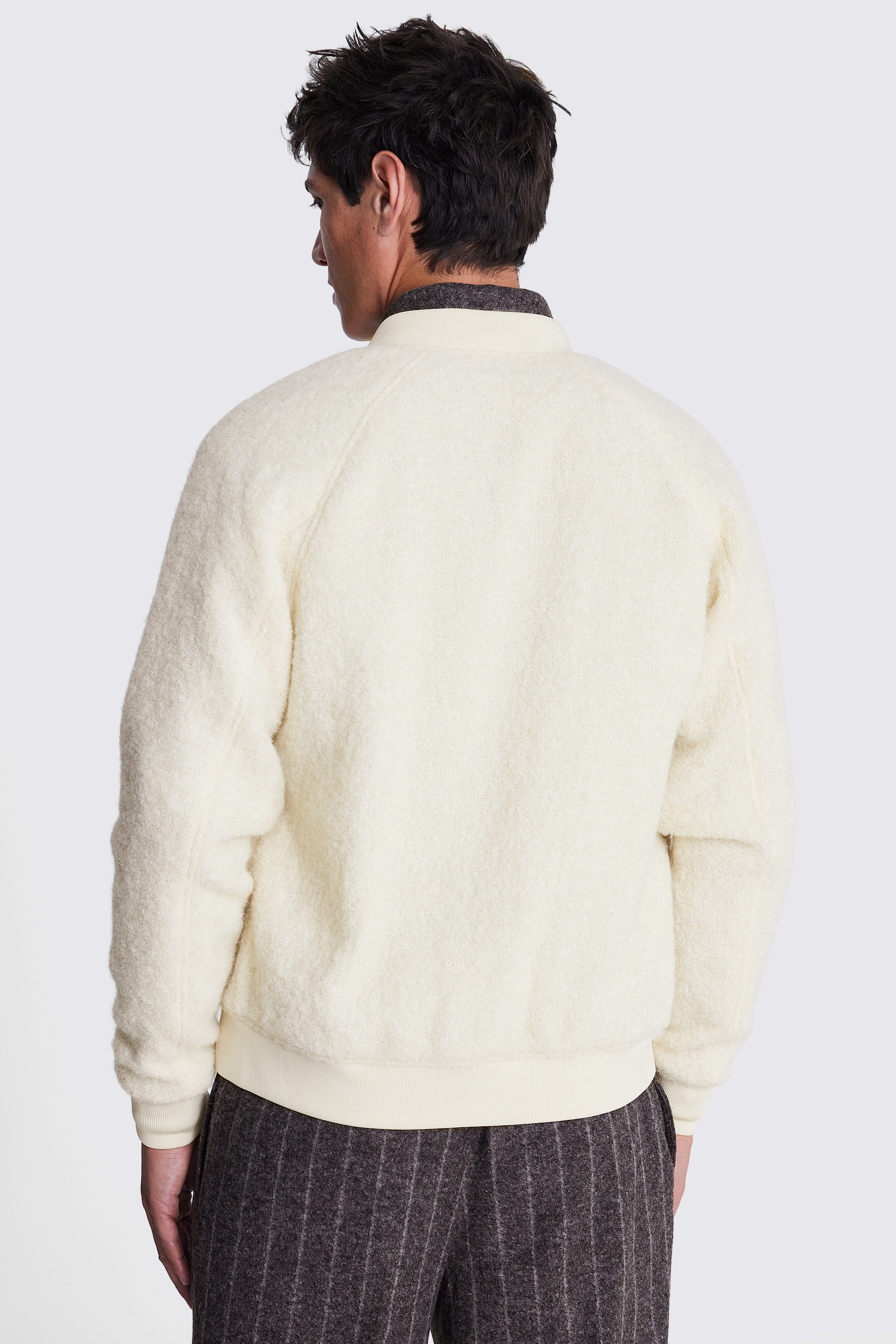 Winter White Bouclé Zip Jacket | Buy Online at Moss